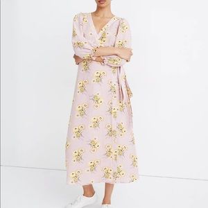 Madewell Pink Floral Maxi Dress